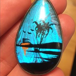 Vintage Butterfly Wing Pendant